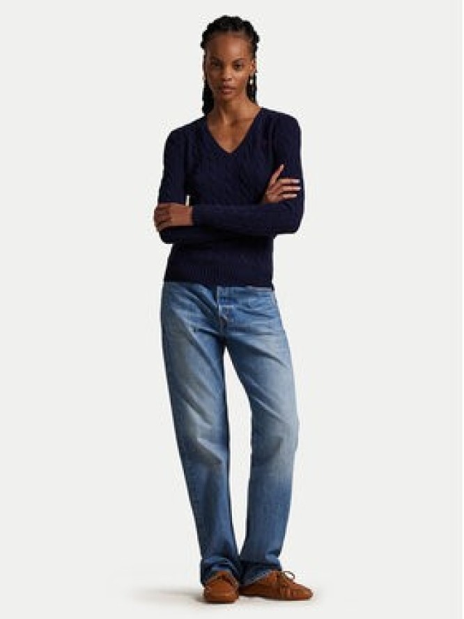 Polo Ralph Lauren Sweter 211971866003 Granatowy Slim Fit