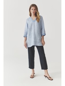 TATUUM Lniana tunika w kolorze błękitnym rozmiar: 40