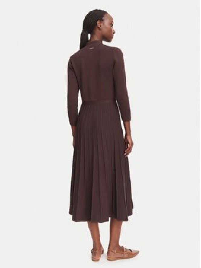 MICHAEL Michael Kors Sukienka dzianinowa MT683J3BFD Brązowy ciemny Slim Fit