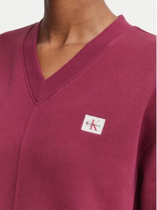 Calvin Klein Jeans Bluza LV047E237G Czerwony ciemny Regular Fit