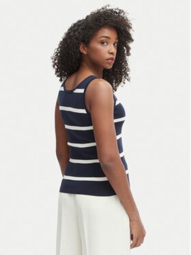 Tommy Hilfiger Top WW0WW48480 Granatowy Slim Fit