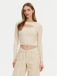 ONLY Sweter Meddi 15339582 Beżowy Cropped Fit