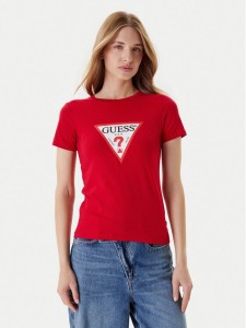 Guess Jeans T-Shirt W4YI04 J1314 Czerwony Slim Fit