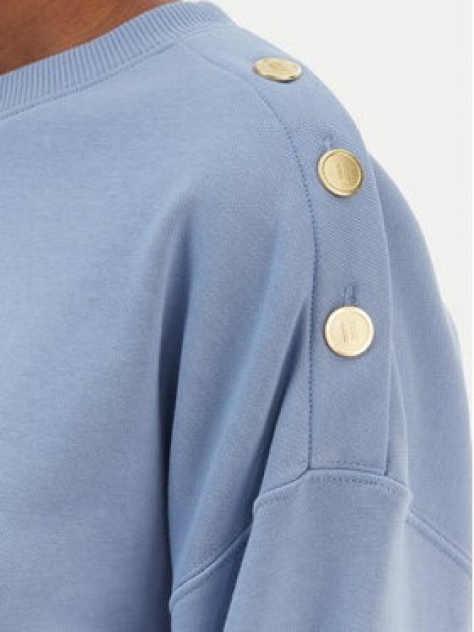 Tommy Hilfiger Bluza Script WW0WW48783 Niebieski Relaxed Fit