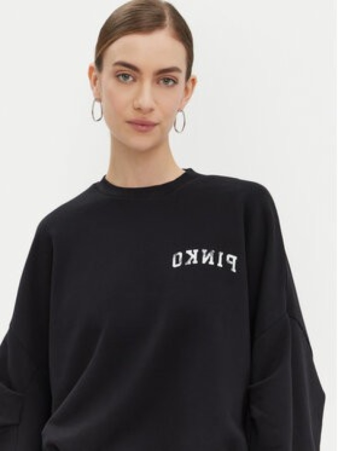 PINKO Bluza Macedonia 104281 Czarny Regular Fit