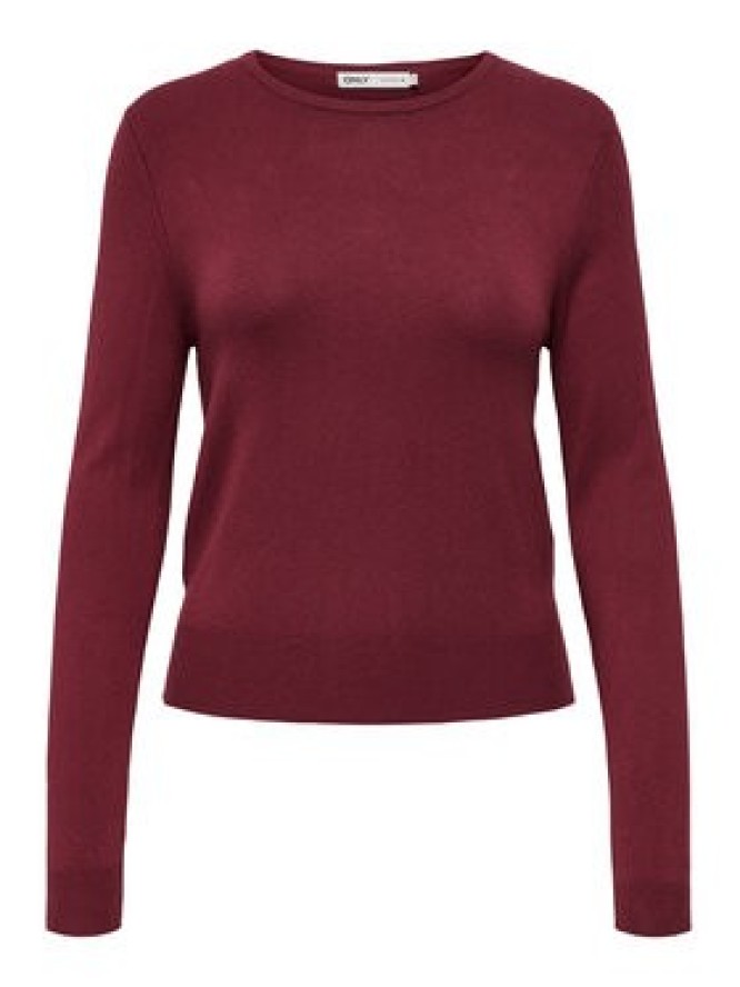 ONLY Sweter Venice 15333989 Bordowy Regular Fit