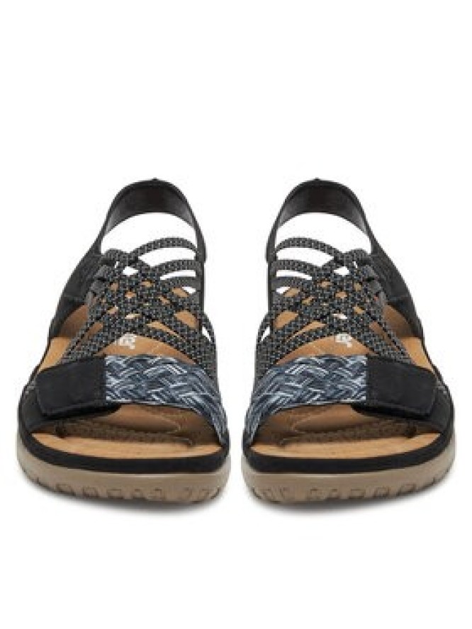 Rieker Sandały 64889-00 Czarny