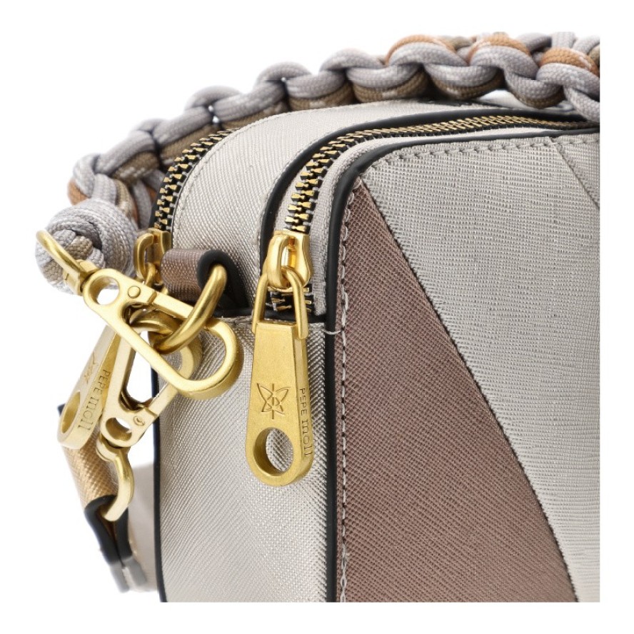 Srebrna Zgrabna Torebka Damska Pepe Moll