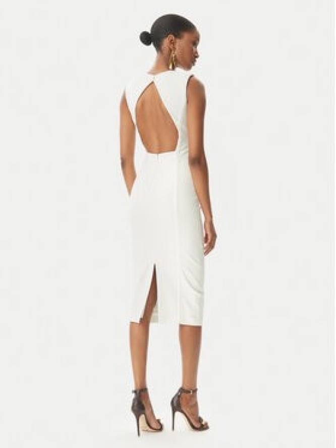 Elisabetta Franchi Sukienka koktajlowa AB76252E2 360 Biały Slim Fit
