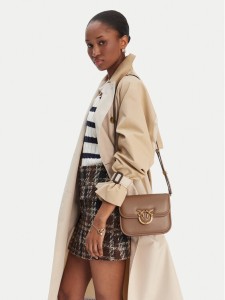 PINKO Torebka Love Box Bag Fl Mini PE 25 PLTT 104297 A26L Brązowy