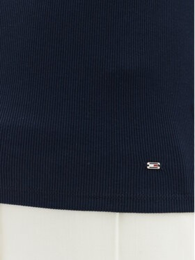 Tommy Hilfiger Top WW0WW44572 Granatowy Slim Fit