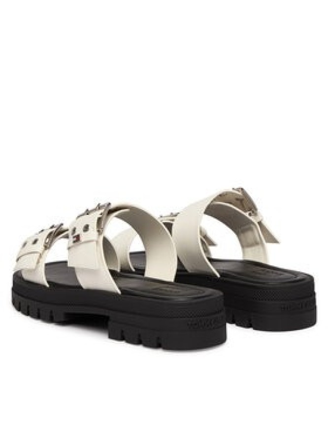 Tommy Jeans Klapki Tjw Buckle Straps Sandal EN02966 Écru