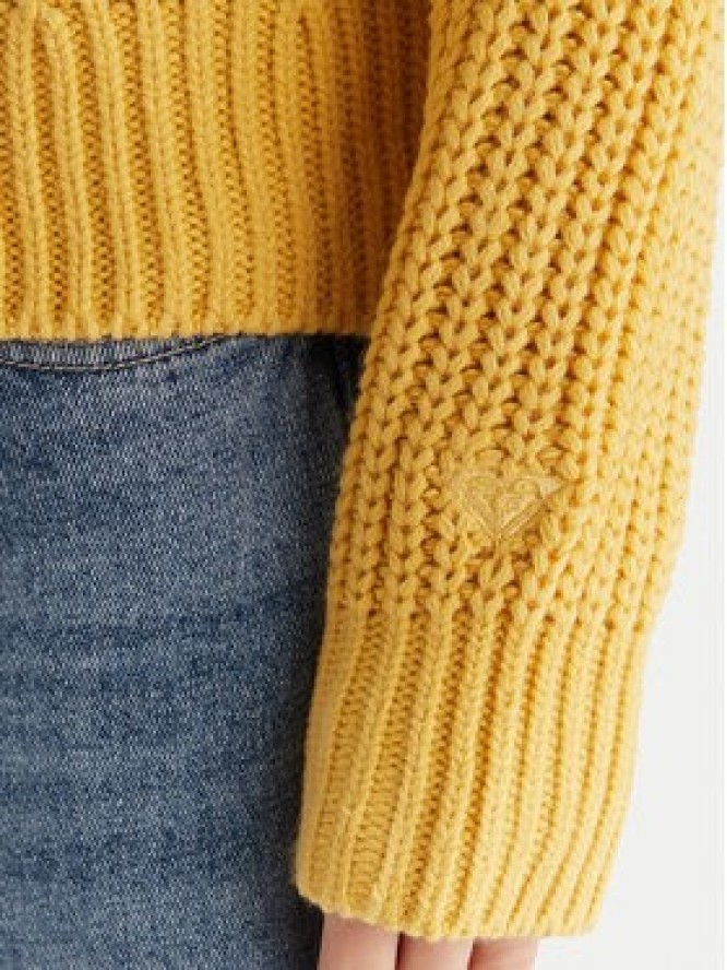 Roxy Sweter Coming Home ERJSW03666 Żółty Regular Fit