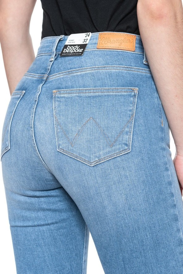WRANGLER HIGH RISE SKINNY INDIGO BEACHES W27HGU241 112128082