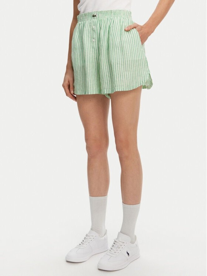 Lacoste Szorty materiałowe FF0226 Zielony Relaxed Fit