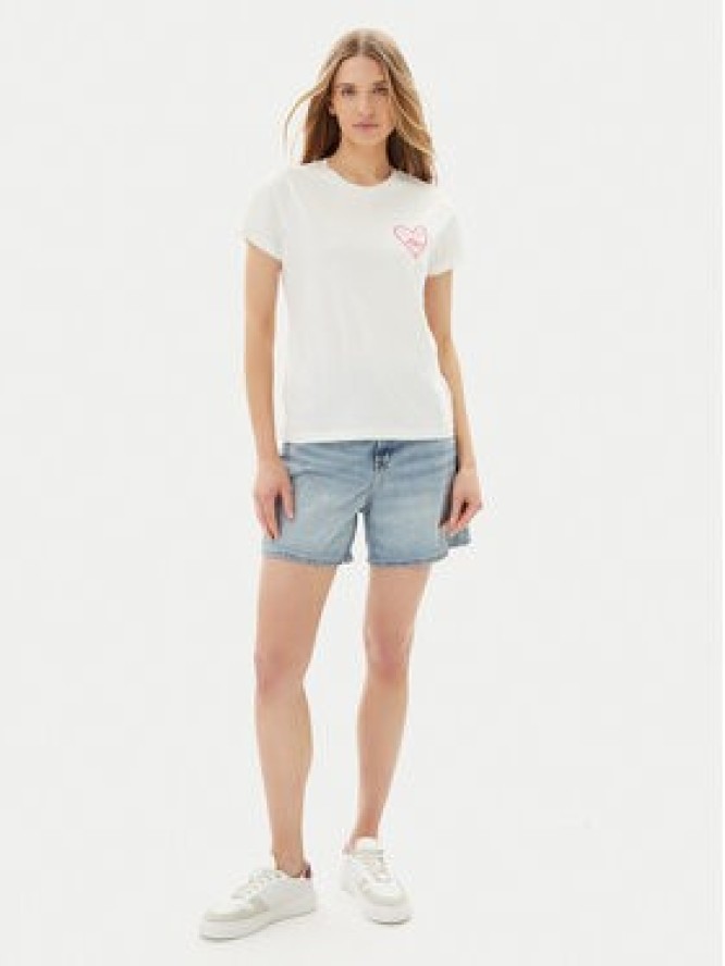 Lee T-Shirt Small Logo 112363635 Biały Regular Fit