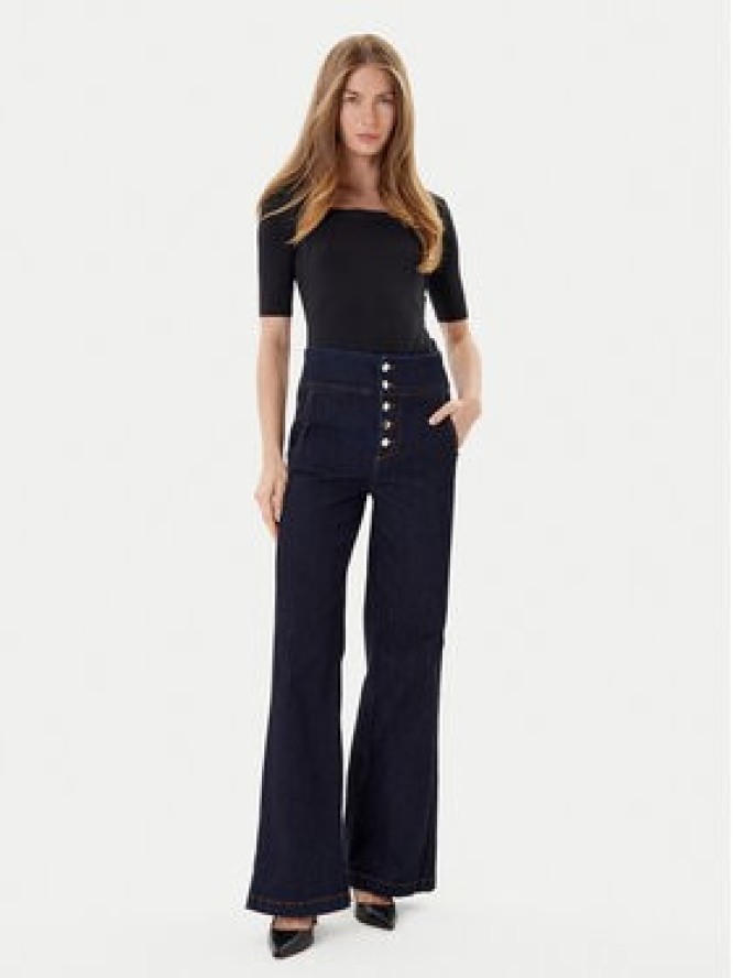 Rinascimento Jeansy CFC0124932003 Granatowy Wide Leg