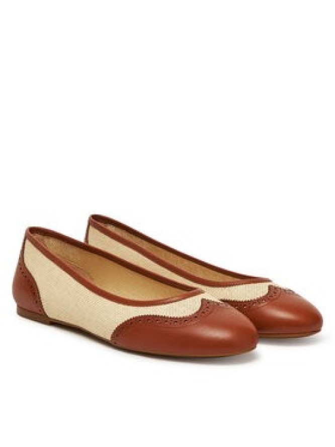 LAUREN RALPH LAUREN Baleriny Jayna 802961799001 Beżowy