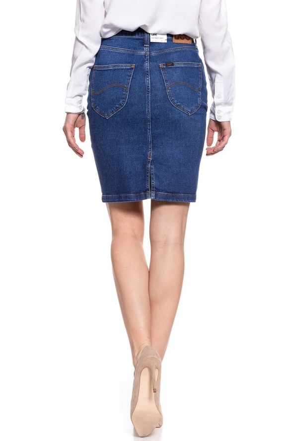 SPÓDNICA JEANSOWA LEE HIGH WAIST SKIRT TRUE BLUE L38QROPB 112108313