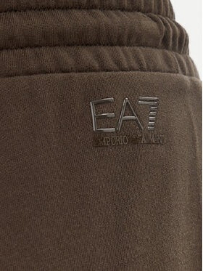 EA7 Emporio Armani Spodnie dresowe 7W000106 AF12473 U6139 Brązowy Loose Fit
