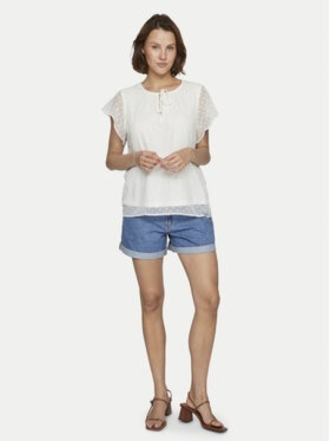 Vila Bluzka Edee 14100340 Biały Regular Fit