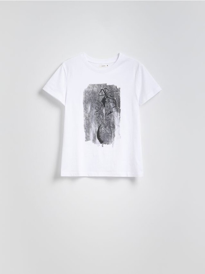 T-shirt z nadrukiem - biały