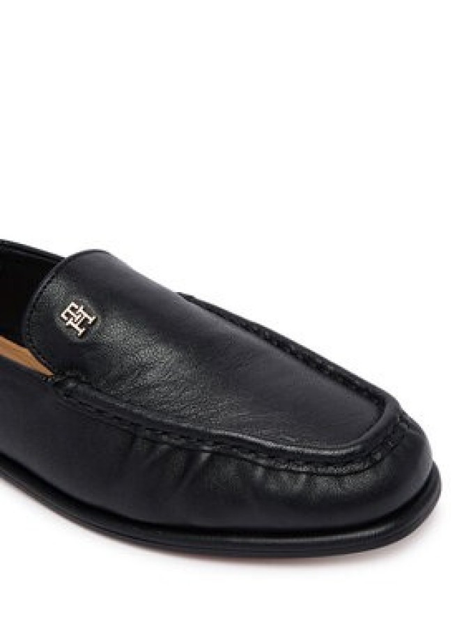 Tommy Hilfiger Lordsy Leather Ruched Toe Loafers FW0FW09250 Czarny