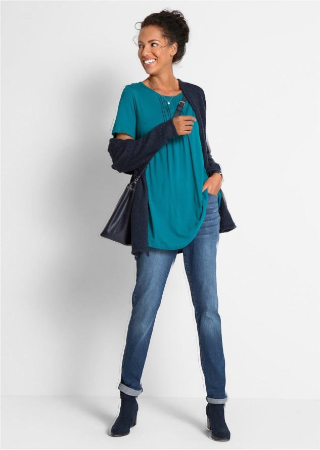 T-shirt o trapezowym kroju, krótki rękaw