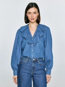 Koszula damska jeansowa niebieska Irina 392