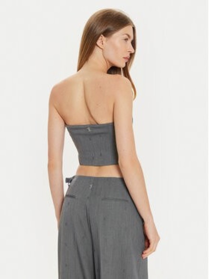 TWINSET Top 242AM2044 Szary Slim Fit