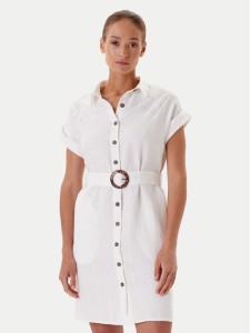 Tatuum Sukienka koszulowa Salima T2509.207 Biały Regular Fit