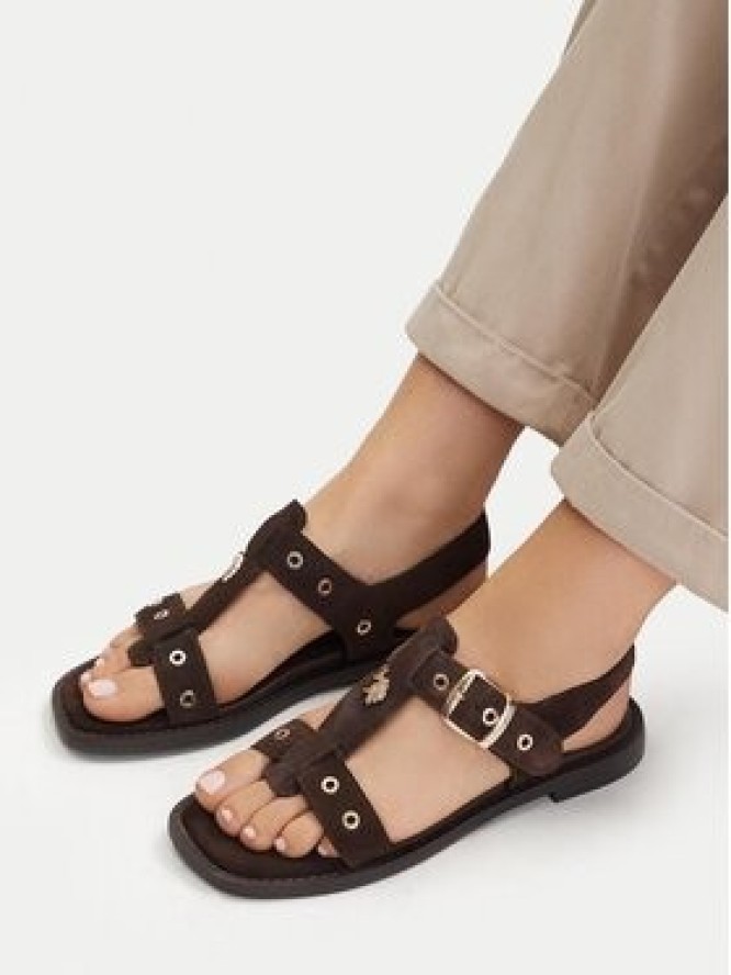 U.S. Polo Assn. Sandały EO-ALYS001W/6S1 Brązowy ciemny