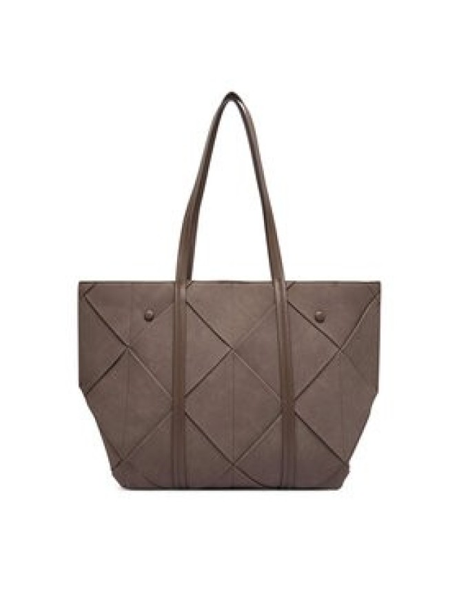 Calvin Klein Torebka Woven Sueded Carryall LV04F3695G Brązowy