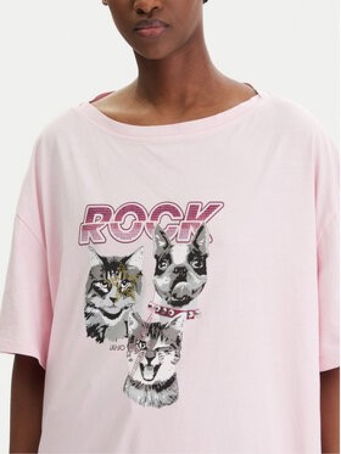 Liu Jo T-Shirt WA6131 J3868 Różowy Regular Fit