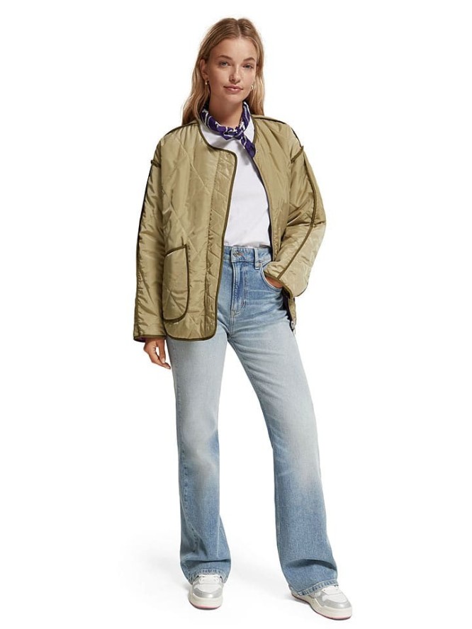 Scotch & Soda Dwustronna kurtka przejściowa w kolorze oliwkowym rozmiar: XL