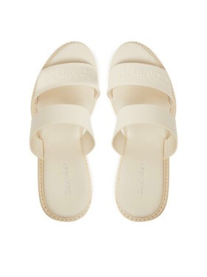 Calvin Klein Espadryle Wedge Sandal 50 - He HW0HW02375 Écru