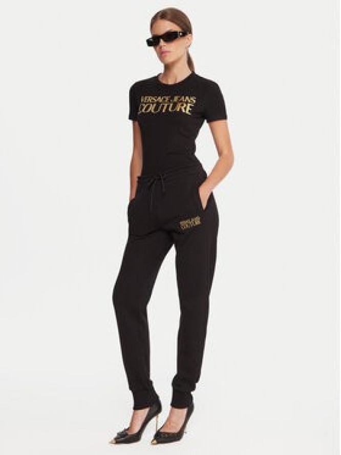 Versace Jeans Couture Spodnie dresowe 79HAAT06 CF01T Czarny Regular Fit