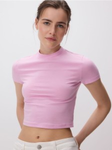 Bawełniany t-shirt - pastelowy róż