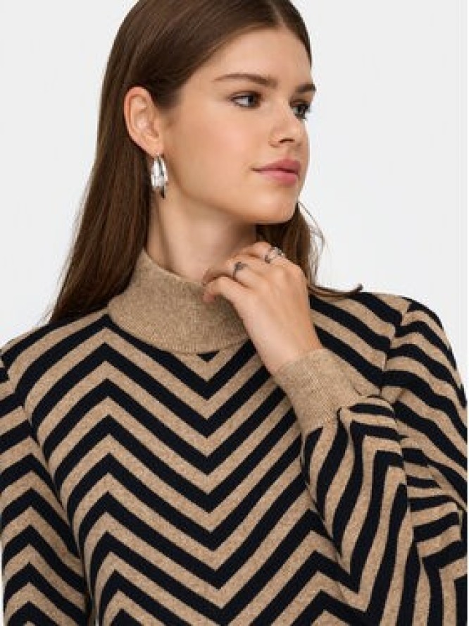 ONLY Sukienka dzianinowa Julia 15366284 Brązowy Regular Fit