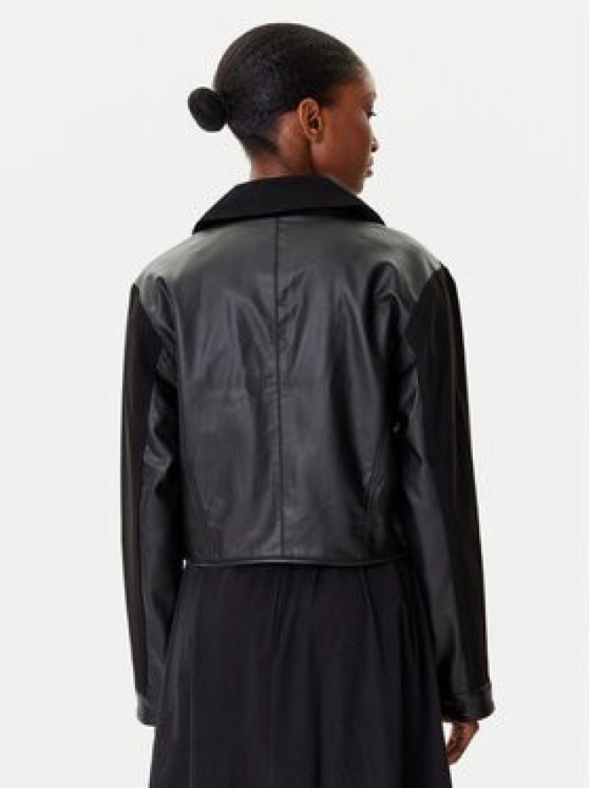 Desigual Kurtka z imitacji skóry Motor 25WWEW53 Czarny Regular Fit