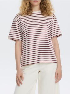 Bawełniany t-shirt w paski - wielobarwny