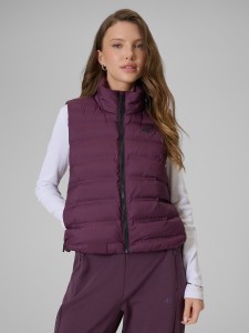 4F Bezrękawnik z wypełnieniem syntetycznym damski - fioletowy M
