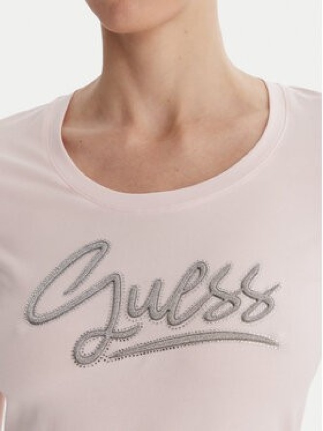 Guess T-Shirt W6RI24 J1314 Różowy Regular Fit