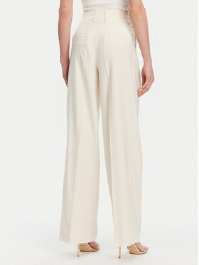 Simona Corsellini Spodnie materiałowe P25CPPA01901 Écru Relaxed Fit