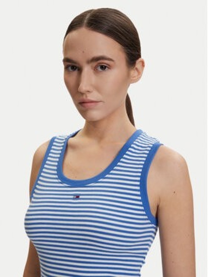 Tommy Jeans Top DW0DW20673 Niebieski Slim Fit