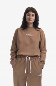 BLUZA DAMSKA ELLESSE BEZ KAPTURA S KOLOR BRĄZOWY