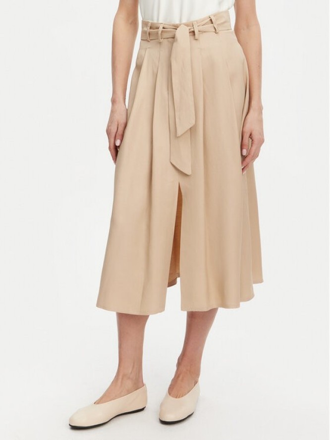 KAOS Spódnica midi RP1CO037 Beżowy Regular Fit