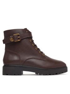 LAUREN RALPH LAUREN Trzewiki Allyson Logo Bo Bte 802P12046003 Brązowy ciemny