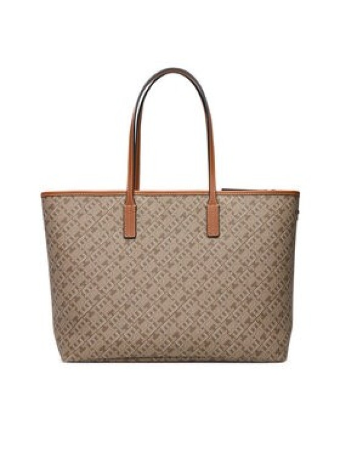Tommy Hilfiger Torebka Th Monoplay Leather Tote AW0AW17416 Beżowy jasny