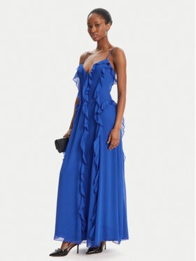 Bardot Sukienka wieczorowa Veris Ruffle 60007DB Niebieski Regular Fit